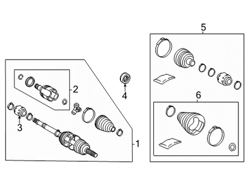 2021 Toyota Sienna Drive Axles - Front Diagram 1 - Thumbnail