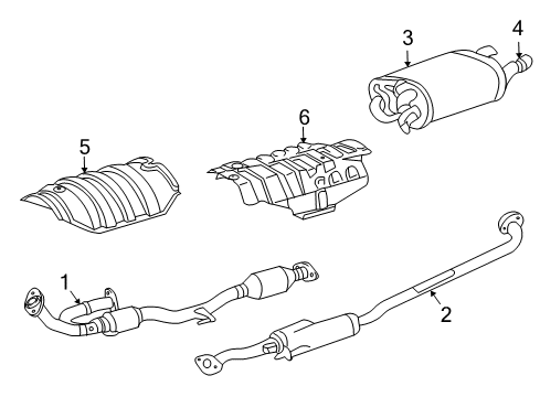 2007 Toyota Solara Exhaust Components Diagram