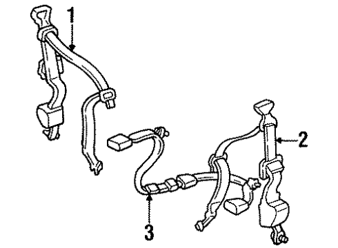 1997 Toyota T100 Rear Seat Belts Diagram