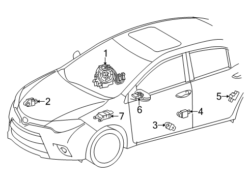 2018 Toyota Corolla Air Bag Components Diagram 2 - Thumbnail