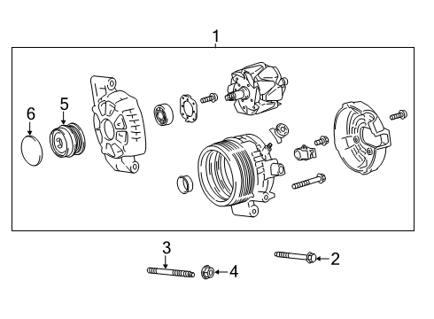 2018 Toyota Camry Alternator Diagram for 27060-25010