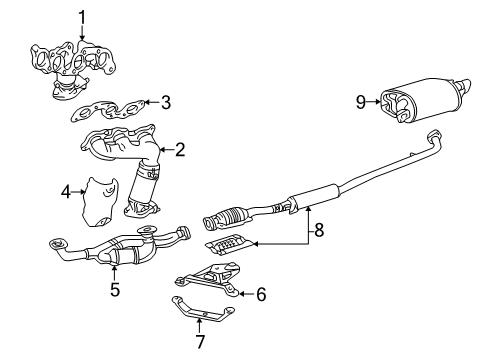 Stay, Exhaust Pipe Support Diagram for 17568-20120