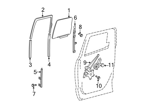 2007 Toyota Tundra Front Door Diagram 8 - Thumbnail