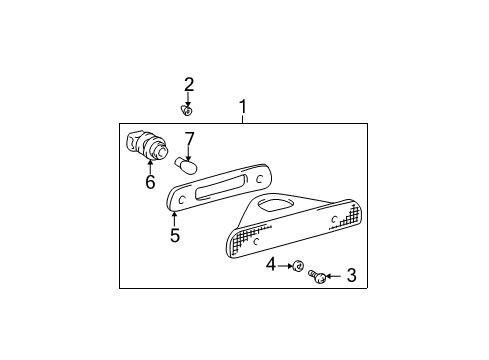 2001 Toyota Sienna GROMMET, Screw Diagram for 90189-04012