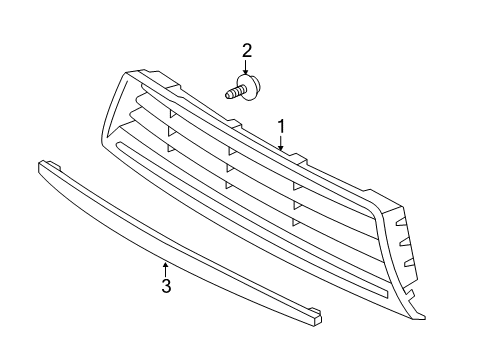 2015 Scion iQ Grille & Components Diagram