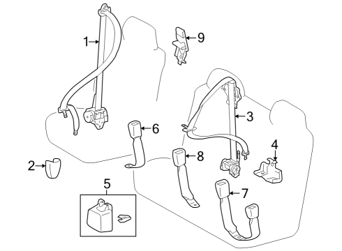 2018 Toyota Tundra Seat Belt Diagram 4 - Thumbnail