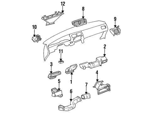 1996 Toyota T100 Air Distribution System Diagram