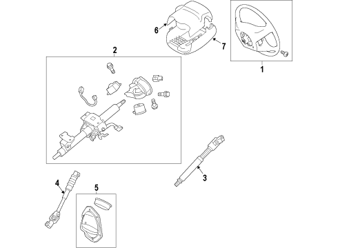 2014 Toyota 4Runner Steering Column & Wheel, Steering Gear & Linkage Diagram 1 - Thumbnail