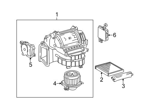 2012 Toyota Highlander Blower Assembly Diagram for 87130-48250