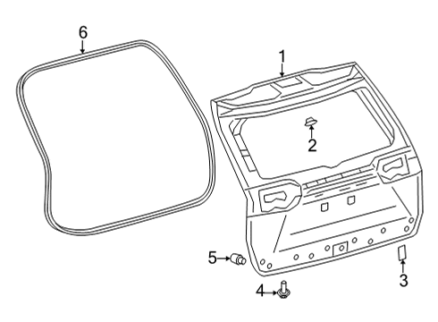 2023 Toyota Corolla Cross Gate & Hardware Diagram