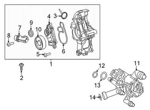 2024 Toyota GR Supra Pulley, Fan Diagram for 16371-WAA01