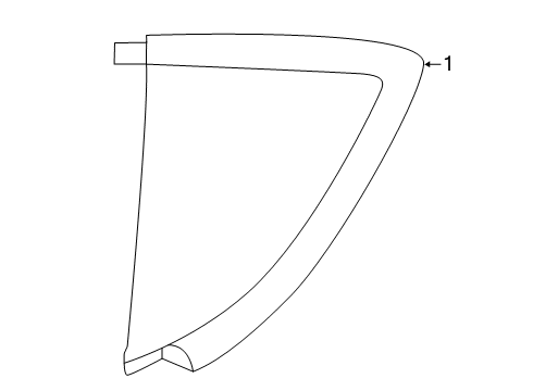 2022 Toyota GR Supra Glass & Hardware - Quarter Panel Diagram