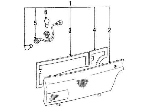 1991 Toyota Previa Combination Lamps Diagram 1 - Thumbnail