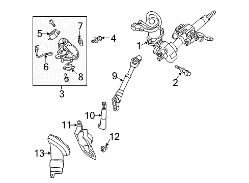 2013 Toyota Matrix Computer Assembly, Power Diagram for 89650-02770