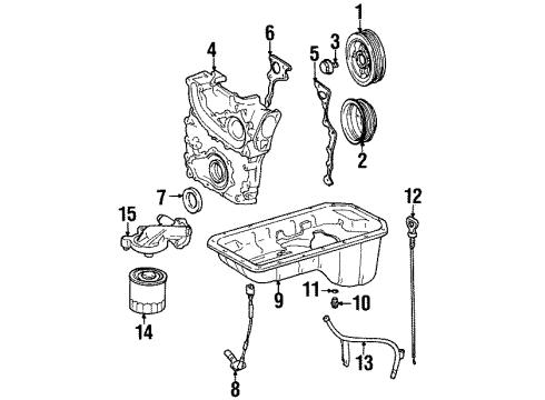 1995 Toyota T100 Engine Parts & Mounts, Timing, Lubrication System Diagram 4 - Thumbnail