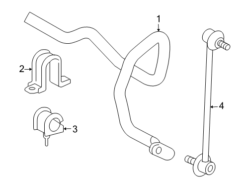 2006 Toyota Sienna Stabilizer Bar & Components - Front Diagram 1 - Thumbnail