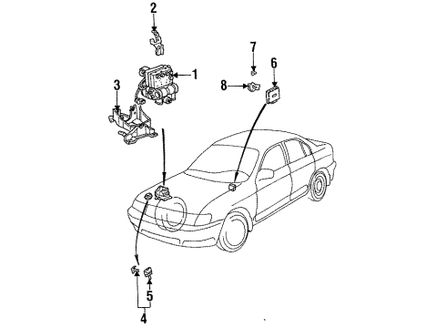 1994 Toyota Tercel Anti-Lock Brakes Diagram 1 - Thumbnail