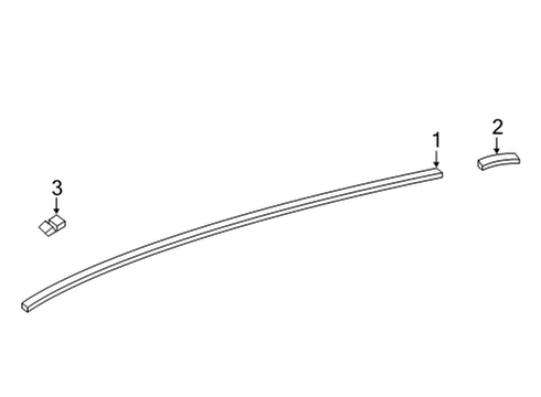 2021 Toyota Venza Exterior Trim - Roof Diagram