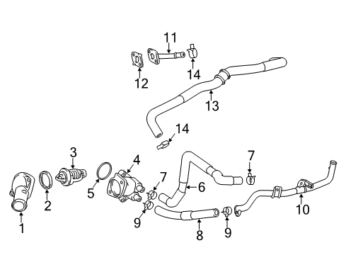 2021 Toyota C-HR Hose, Water By-Pass Diagram for 16282-37131