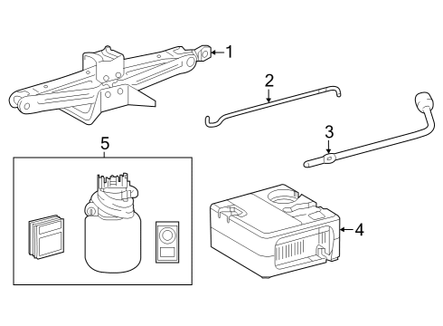 2023 Toyota Prius Jack & Components Diagram