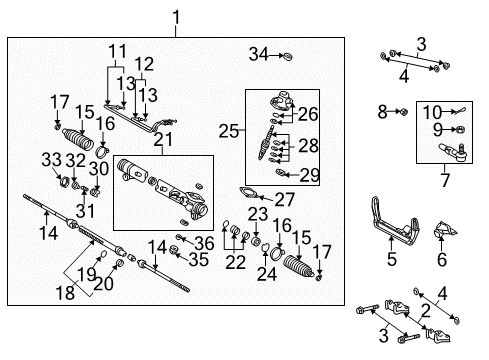 2004 Toyota MR2 Spyder Switch Assy, Transmission Shift Diagram for 84610-20021