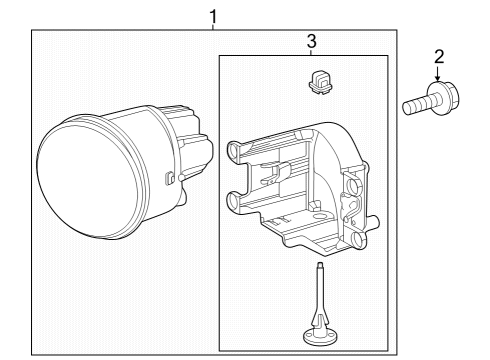 2023 Toyota RAV4 Fog Lamps Diagram 1 - Thumbnail