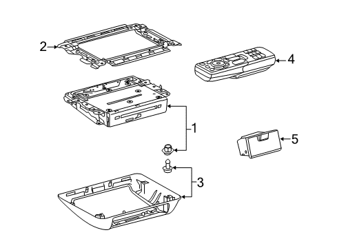 2019 Toyota Highlander Entertainment System Components Diagram