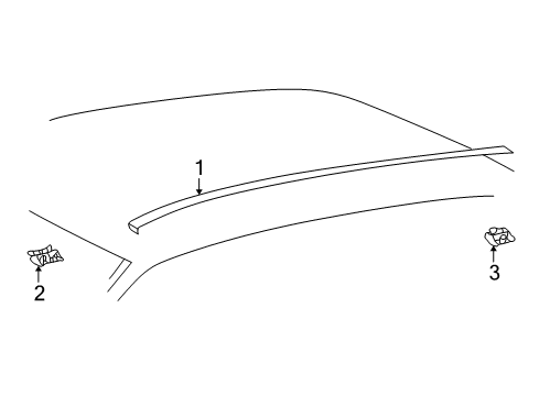 2001 Toyota Highlander Exterior Trim - Roof Diagram