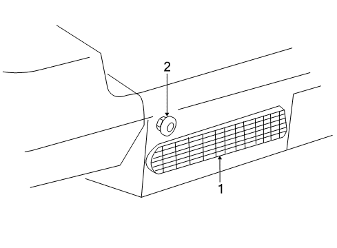 2012 Toyota FJ Cruiser Rear Reflector Diagram