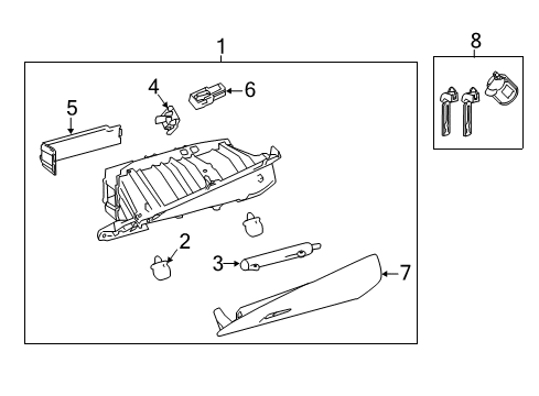 2020 Toyota Camry Glove Box Diagram 1 - Thumbnail