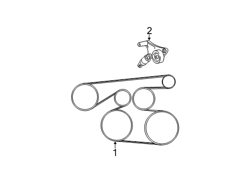 2001 Toyota Highlander Belts & Pulleys Diagram