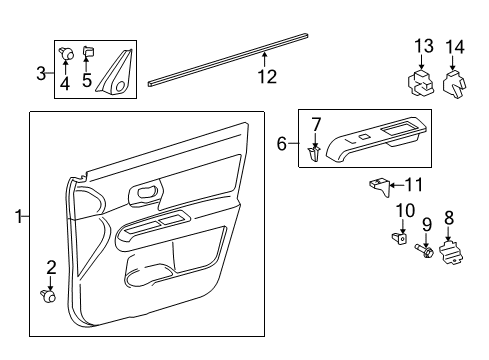 2008 Scion xB Front Door Diagram 2 - Thumbnail