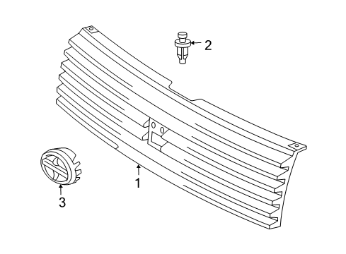 2005 Scion xB Grille & Components Diagram