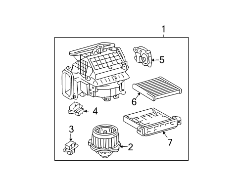 2004 Toyota Solara Blower Motor & Fan, Air Condition Diagram