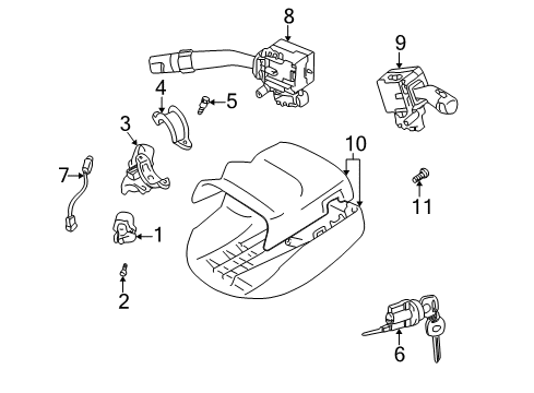 2003 Toyota Celica Ignition Lock Diagram