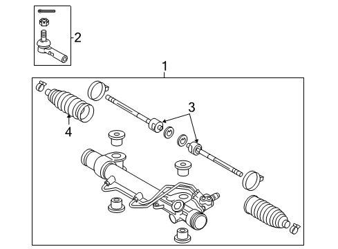 2013 Toyota Tacoma Steering Column & Wheel, Steering Gear & Linkage Diagram 3 - Thumbnail