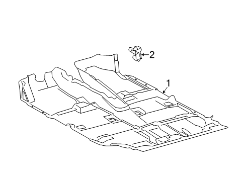 2013 Toyota RAV4 Carpet, Front Diagram for 58510-0R040-C1