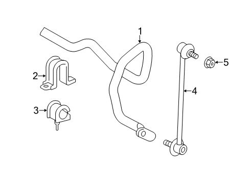 2016 Toyota Sienna Stabilizer Bar & Components - Front Diagram