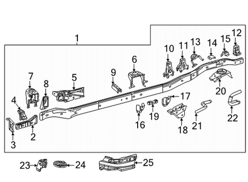 2024 Toyota Tundra Frame & Components Diagram