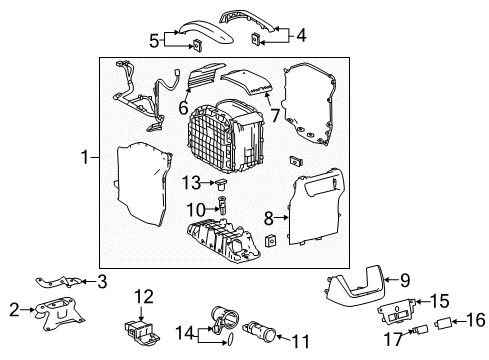 2015 Toyota Highlander Bracket, Console Box Diagram for 58995-0E050