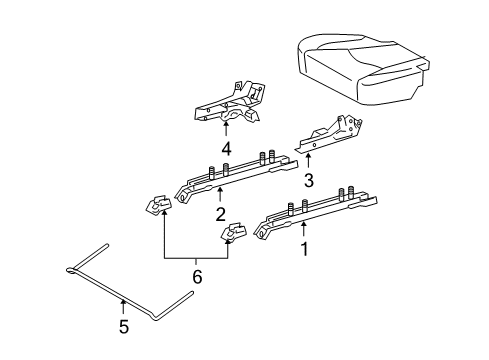 2006 Toyota Highlander Tracks & Components Diagram