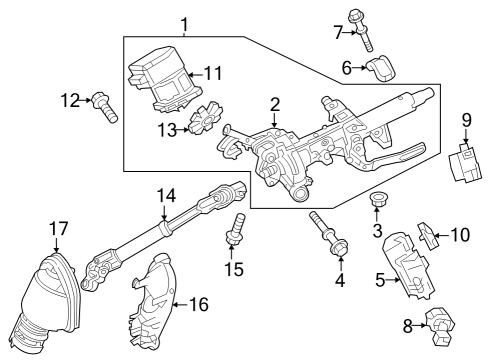 2023 Toyota Corolla Cross Steering Column Assembly Diagram