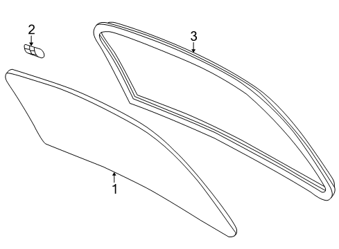 2001 Toyota Corolla Moulding, Back Window, Outside Upper Diagram for 75571-02040