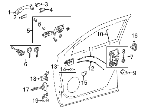 2017 Toyota Highlander Cable Assembly, Front Door Diagram for 69750-0E050