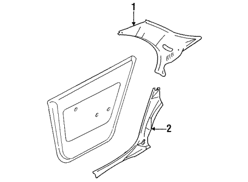 1994 Toyota Camry Interior Trim - Quarter Panels Diagram