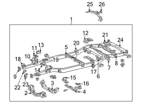 2001 Toyota Sequoia Bracket Sub-Assy, Rear Spring, Rear RH Diagram for 51301-0C010