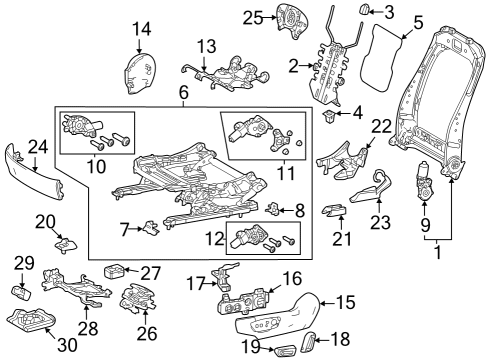 2023 Toyota bZ4X Power Seats Diagram