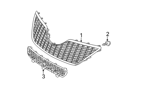 2011 Toyota Camry Radiator Grille Sub-Assembly Diagram for 53101-06200-J0