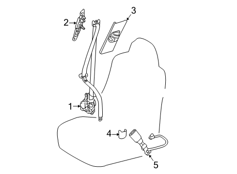 2017 Toyota Corolla iM Seat Belt Diagram