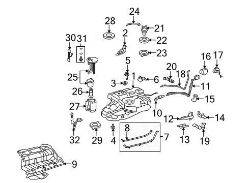 2010 Toyota Highlander Sensor Assembly, Acceleration Diagram for 78110-08010